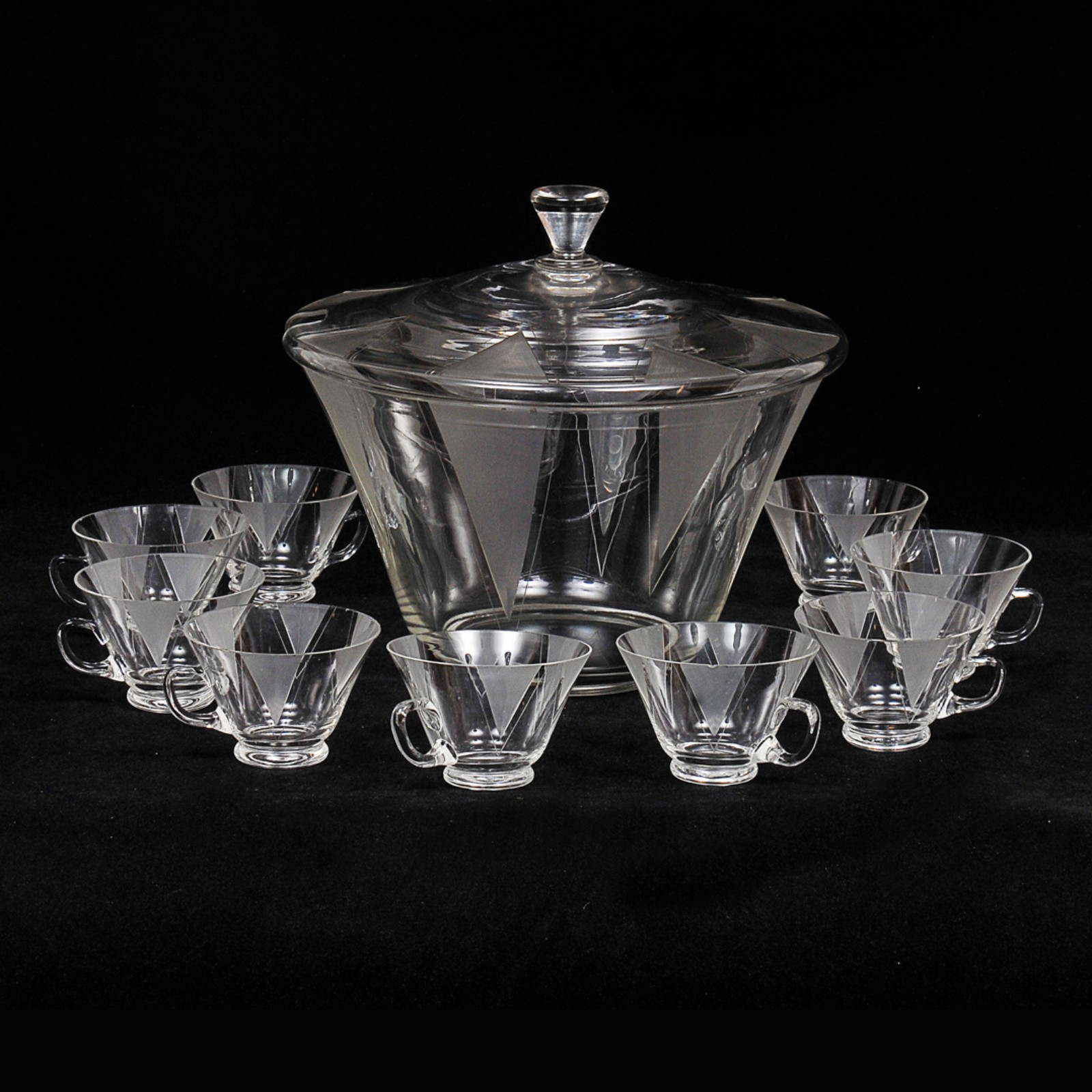 Poncheira em fico cristal europeu translúcido ricamente lapidada... - foto 1 de 4