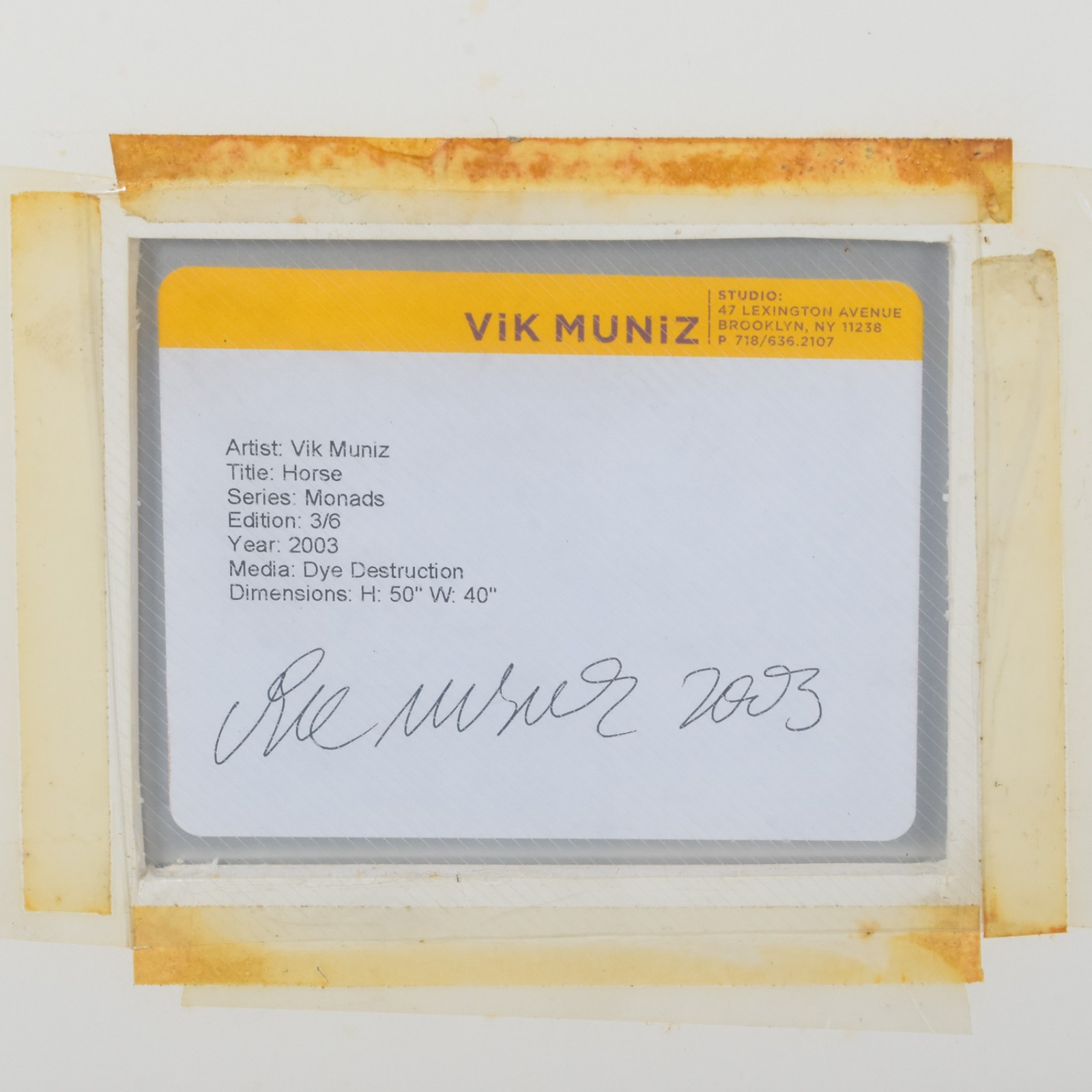  Vik Muniz (1961), Cavalo, 2003 - foto 4 de 4
