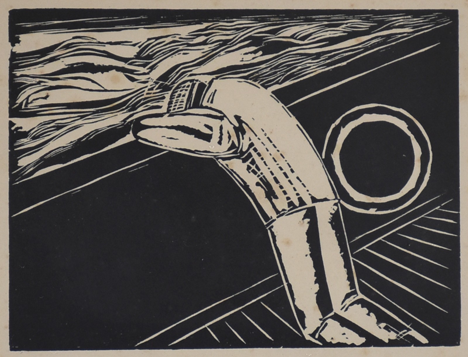 Lasar Segall (1891-1957), Emigrante debruçado na amurada, 1929 - foto 1 de 3