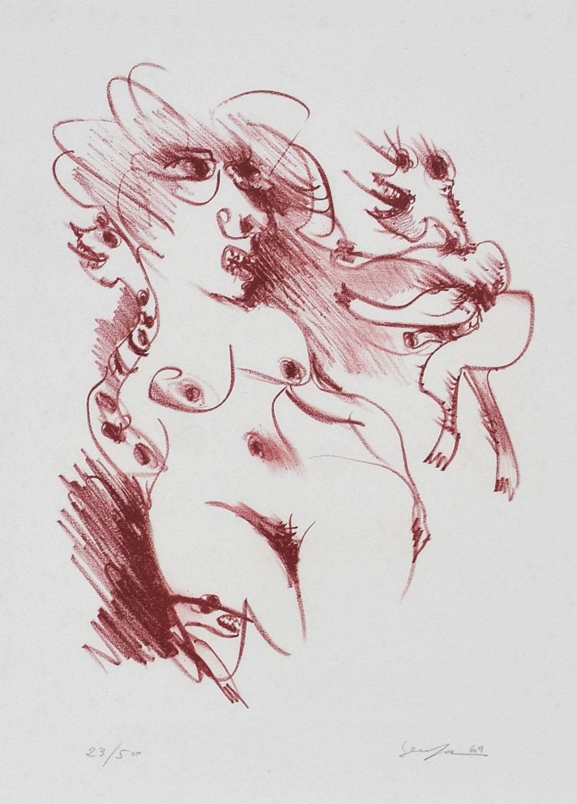 Ivan Serpa (1932-1973), Cena erótica, 1969 - foto 1 de 5