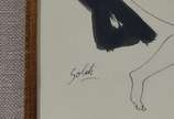 Raúl Soldi (1905-1994), Figura feminina - Nanquim e aquarela<br>Ass. inf. esquerdo  <br><br>O lote encontra-se em nosso espaço para apreciação através de prévio agendamento.<br>