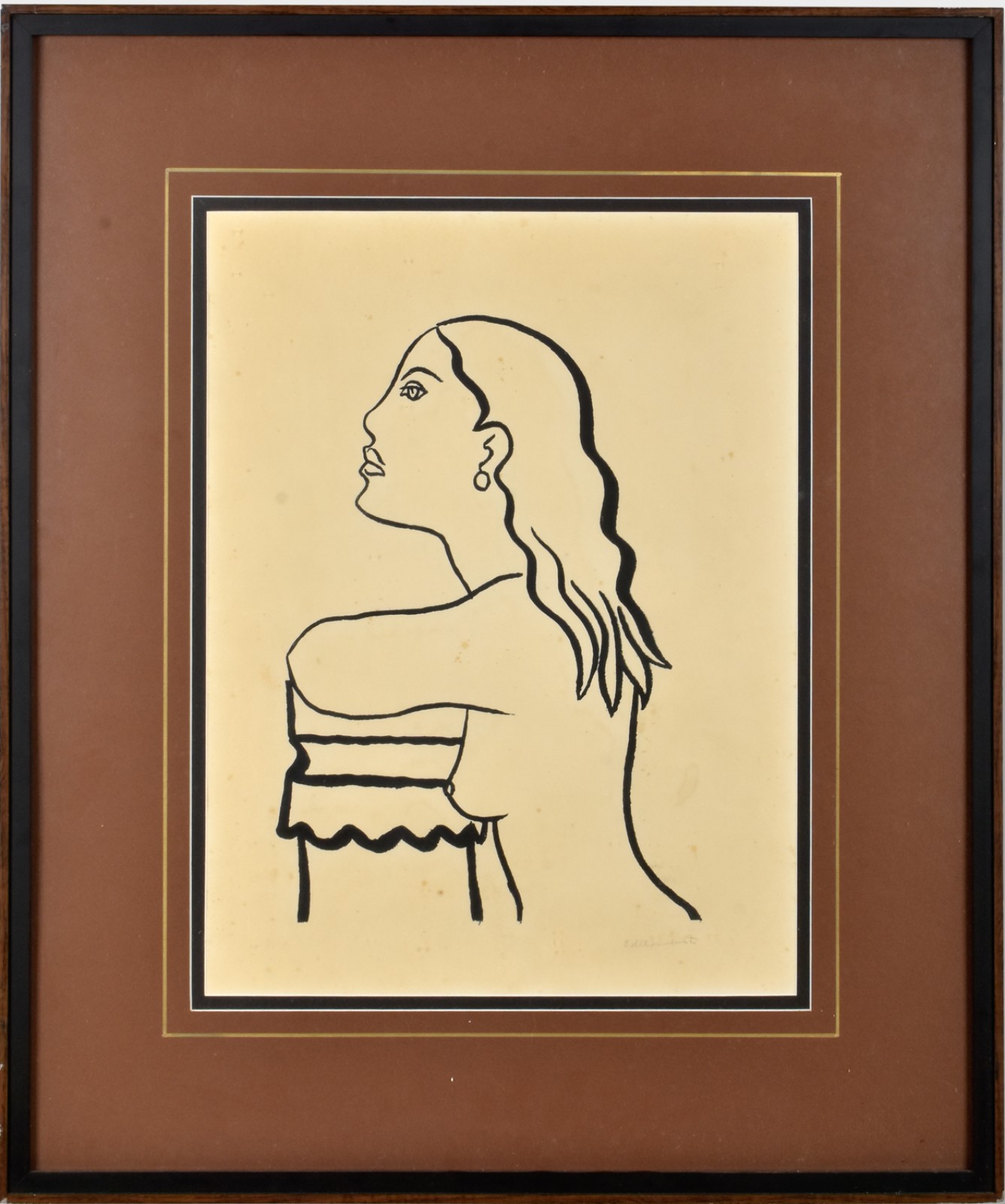 Di Cavalcanti (1897-1976), Perfil mulher - foto 2 de 3