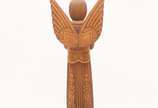Mestre Expedito (1932-2022), Anjos, 1980 - Escultura em madeira
Ass. na peça e localizado Piaui 
Reproduzido na capa do catálogo sobre o artesanato no Piaui, editado pelo Governo Lucidio Portel