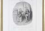 Honoré Daumier (1808-1879), Charge da série "Mo... - Tradução  do texto em francês transcrito na obra:<br><br>"Aí vem um pouco bêbado! Ele engole você assim como leite! pobre repolho ... é o retrat...