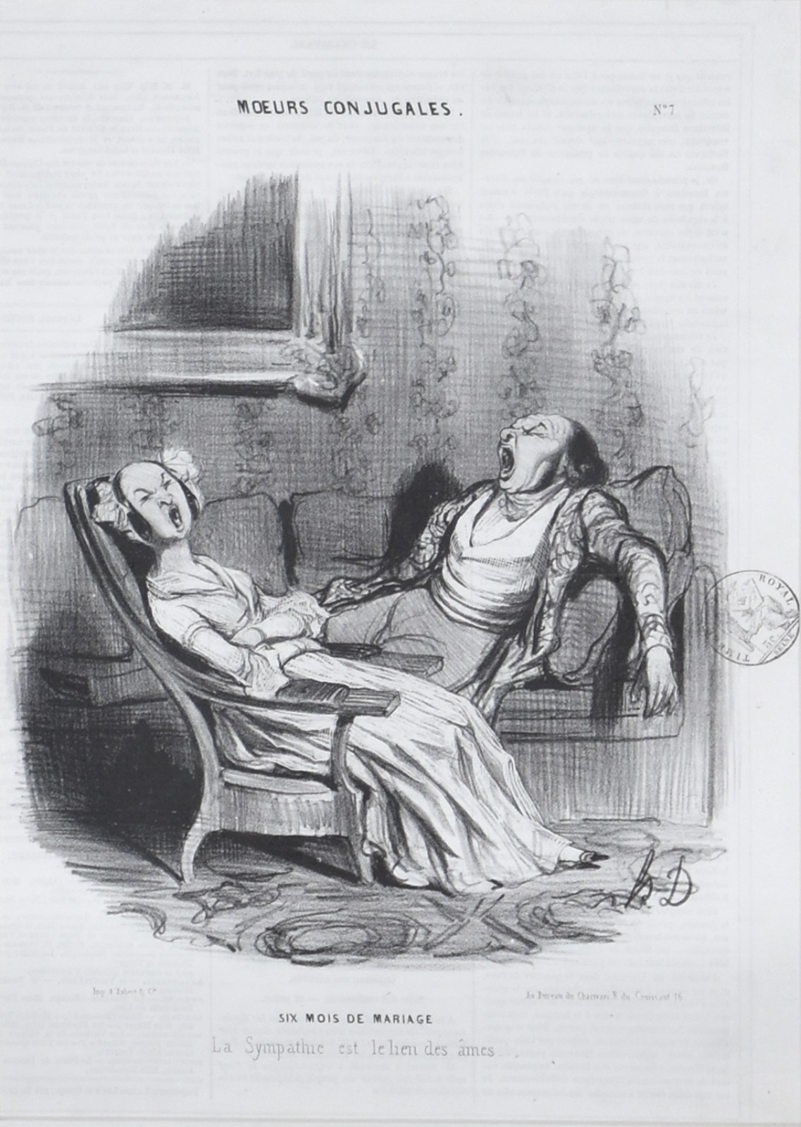 Charge da série "Moeurs Conjugales, num.7 " ( Costumes Maritais) - foto 1 de 5