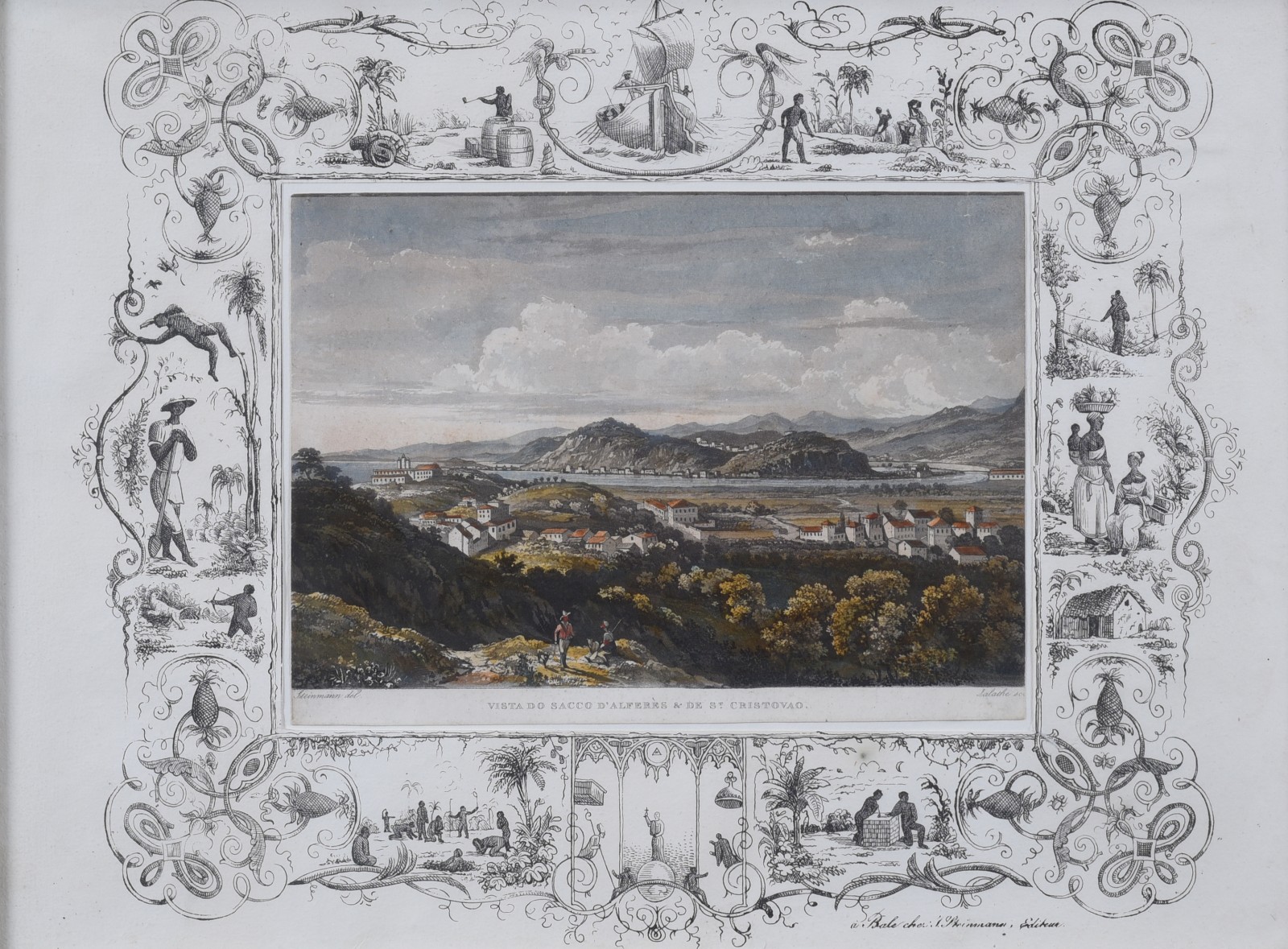 J. Steinmann (1800-1844), Vista do Sacco d´Alferes e de São Cristovão, 1834 - foto 1 de 3