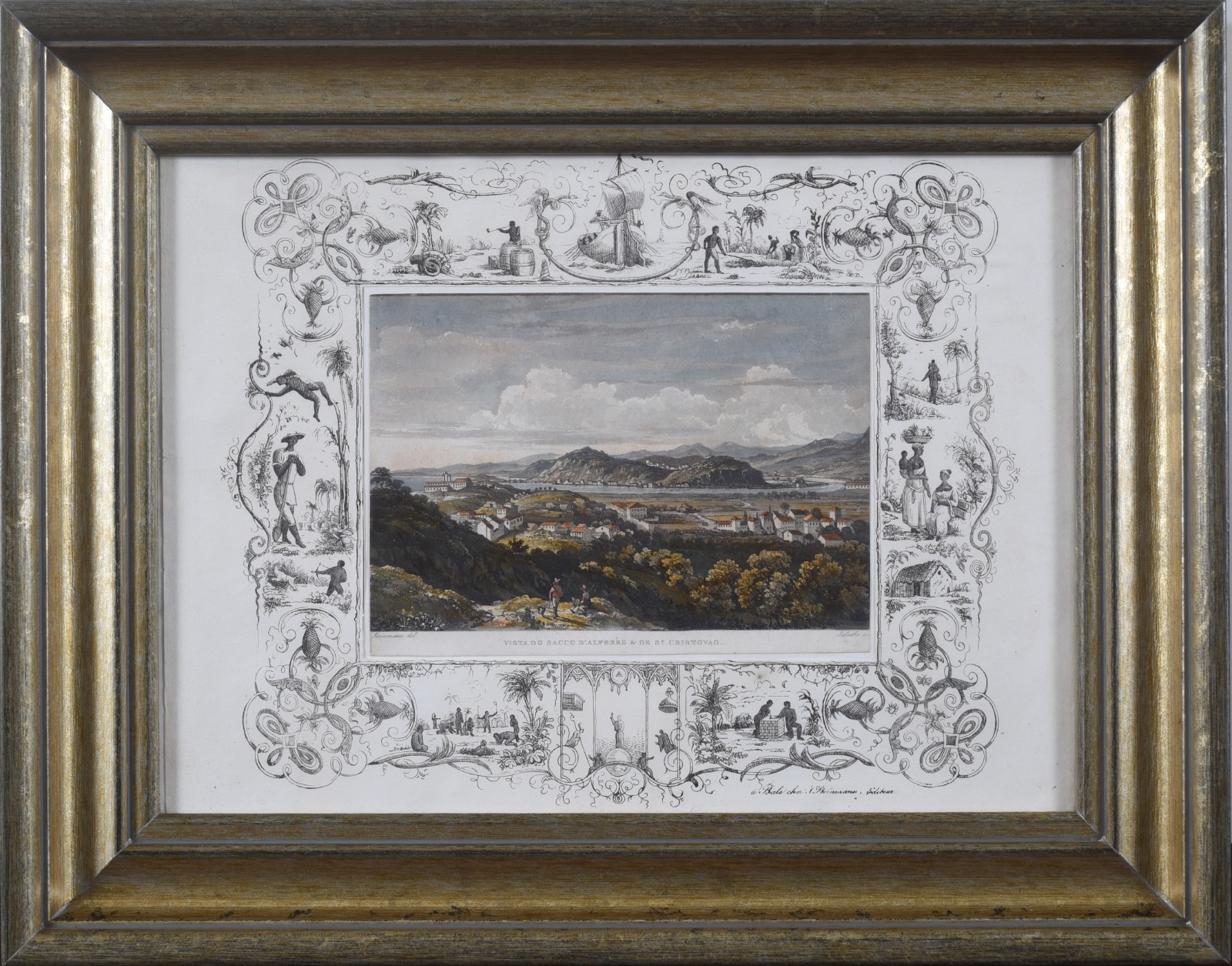 J. Steinmann (1800-1844), Vista do Sacco d´Alferes e de São Cristovão, 1834 - foto 2 de 3