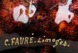 Camille Fauré (1874-1956),  - Vaso art nouveau em esmalte Francês Limoges, motivo floral. <br>Ass. na peça.<br><br>Lote não exposto - cod.L5