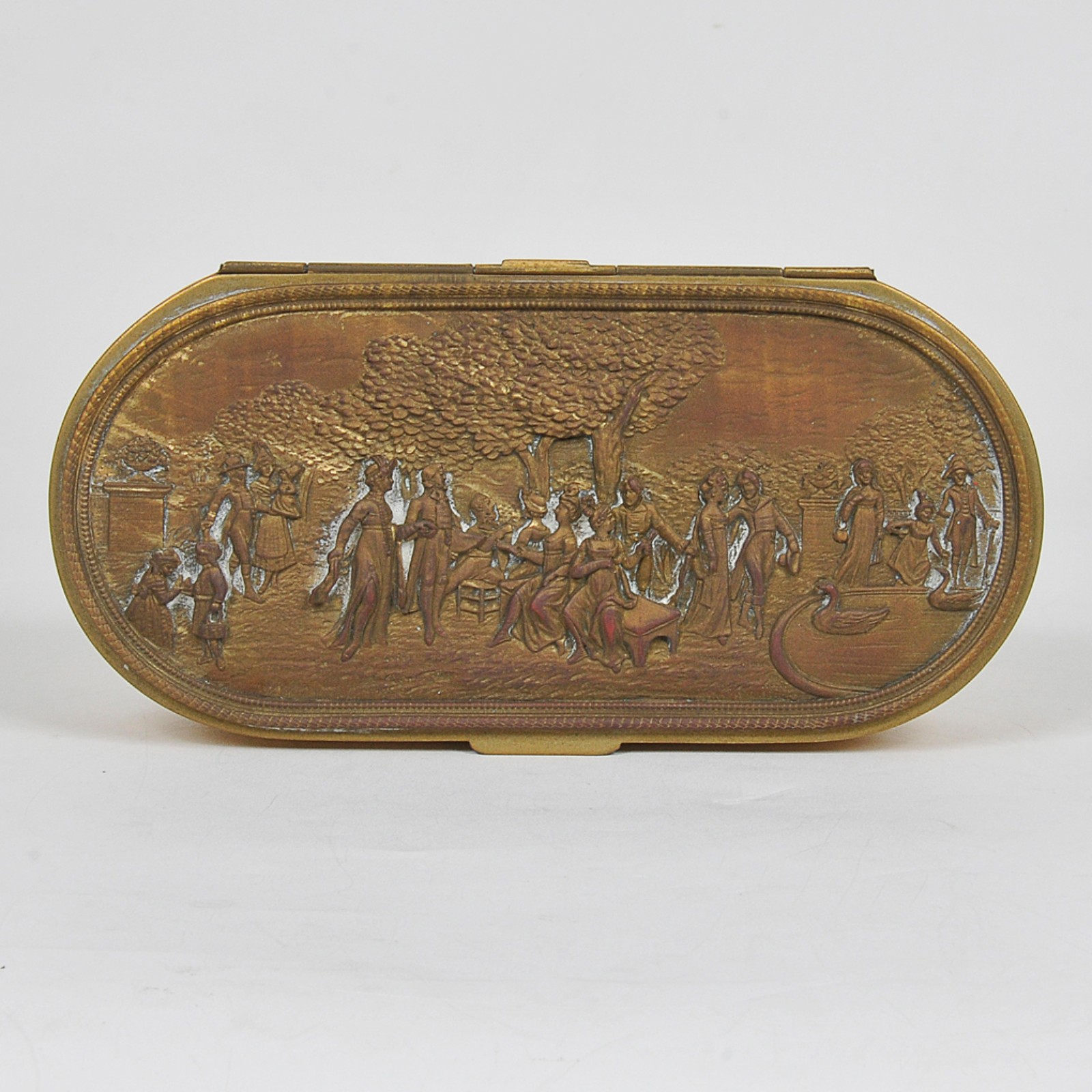 Antigo porta jóias de coleção art noveau confeccionado em bronze... - foto 1 de 2