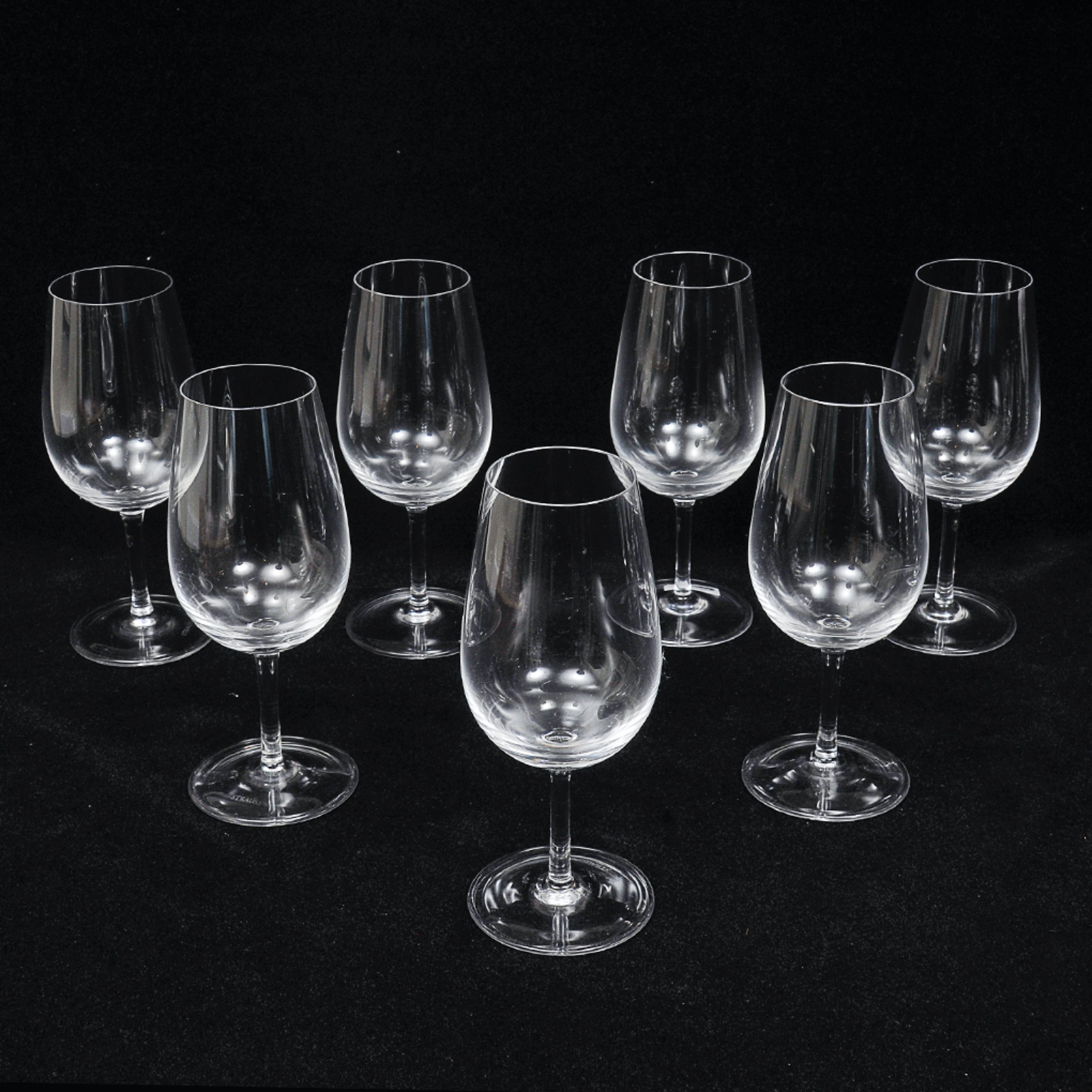 Lote composto de 6 taças para vinho tinto em cristal translúcido... - foto 3 de 4