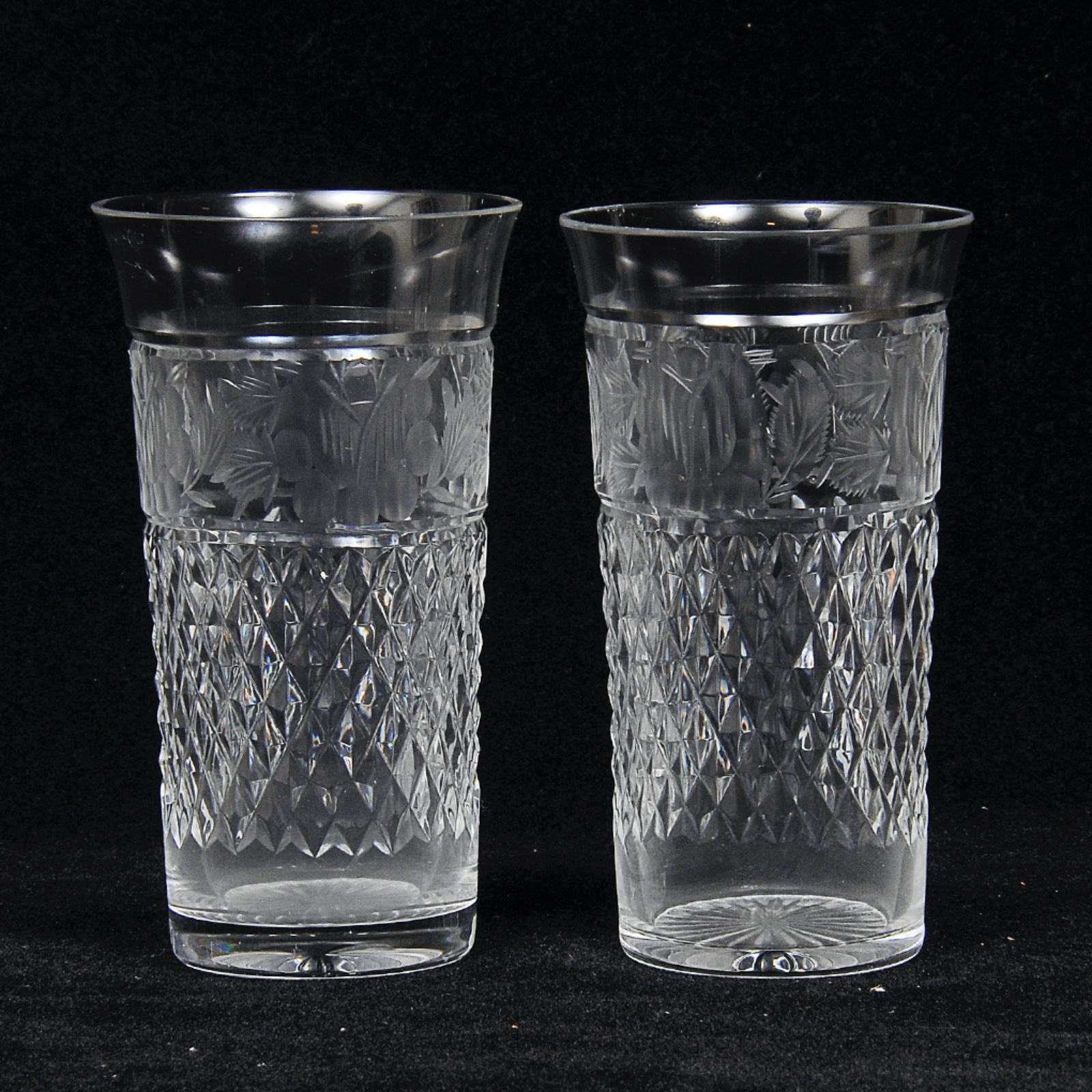 Lindo conjunto de jarra refresquei e 12 copos em cristal francês... - foto 2 de 4
