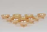 Conjunto de saladeira e 10 potes em cristal eur... - Conjunto de saladeira e 10 potes em cristal europeu   furtacor. <br>Séc.XX<br><br>Lote não exposto cod.l5<br>
