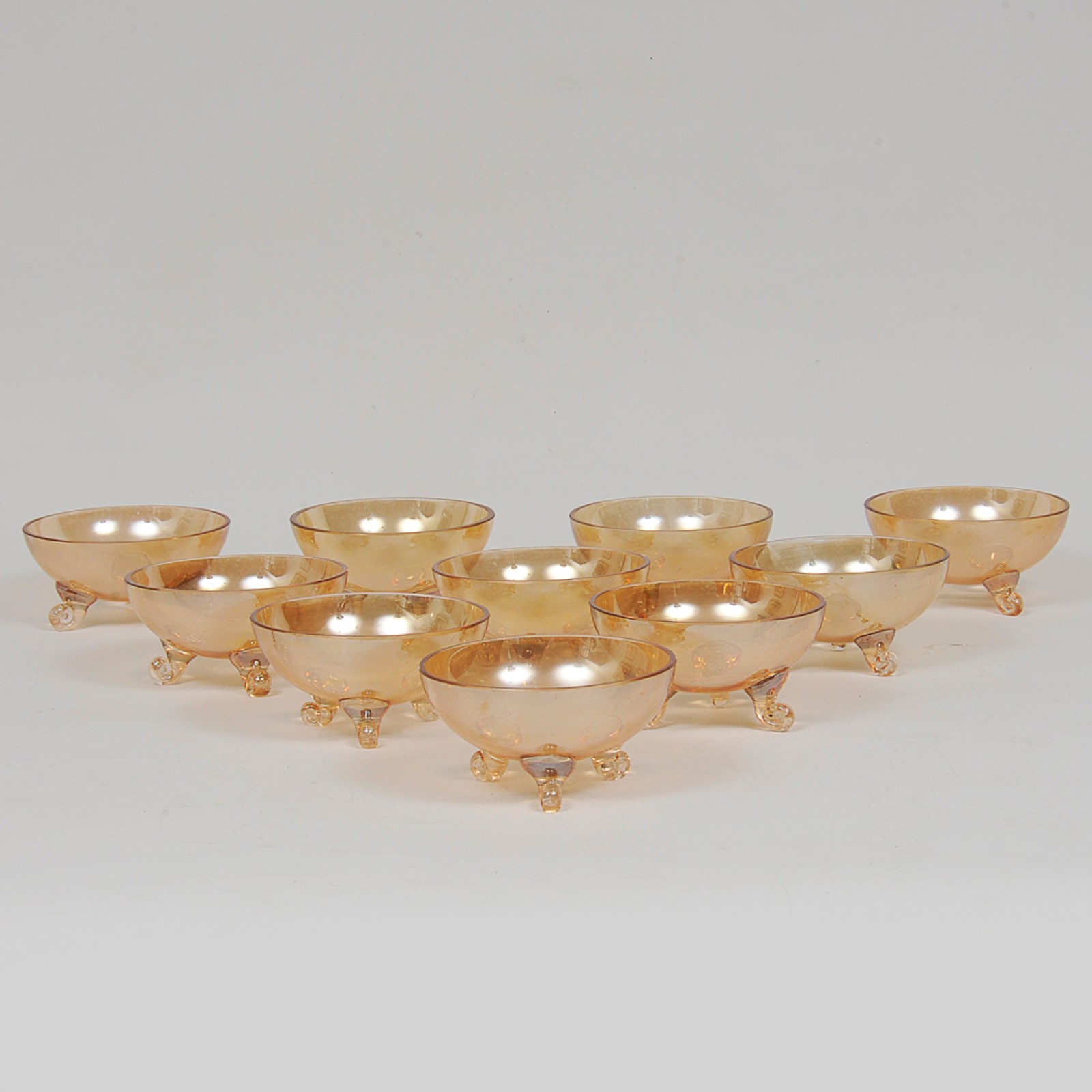 Conjunto de saladeira e 10 potes em cristal europeu furtacor. Séc.XX... - foto 4 de 6