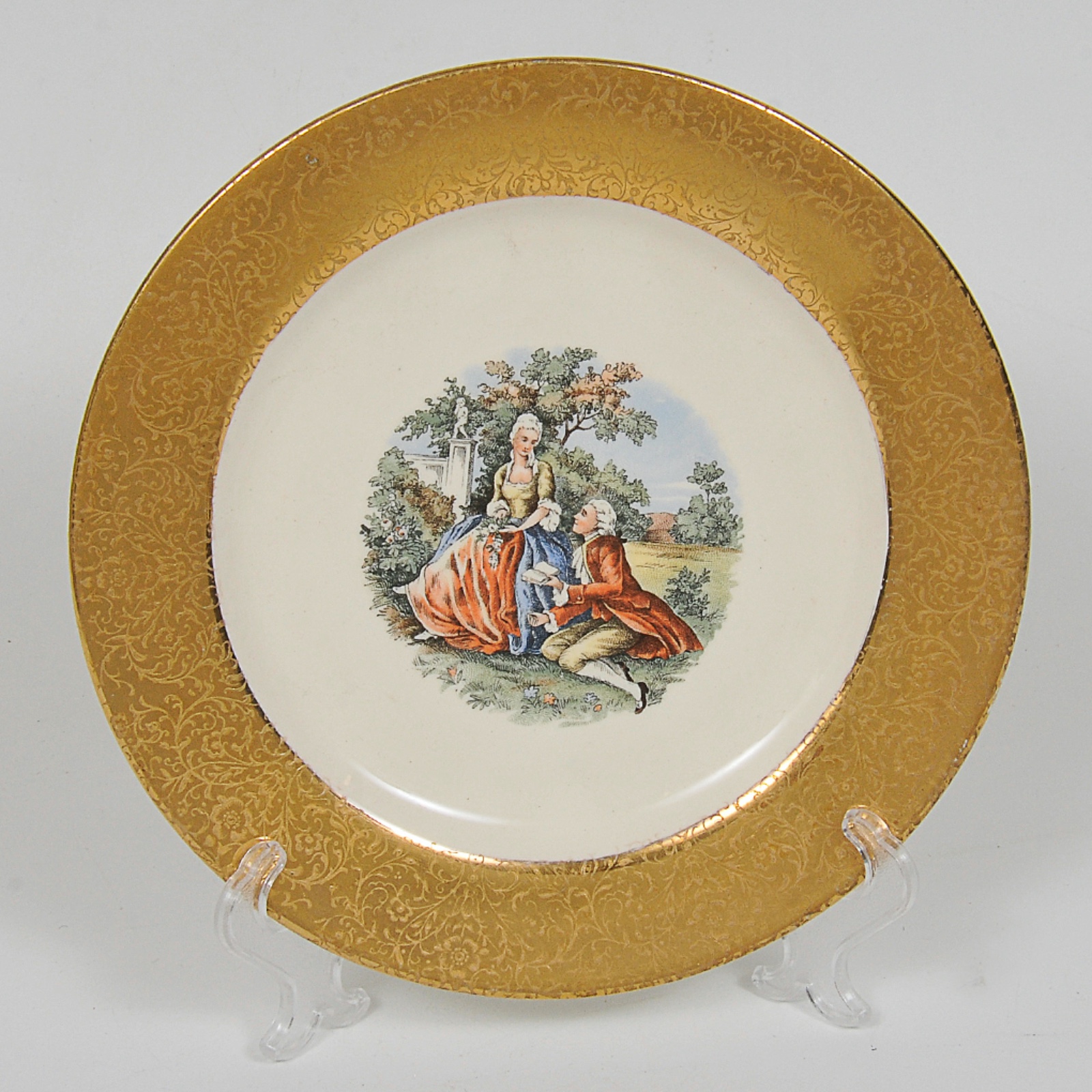 Conjunto de prato para bolo mais 4 pratos para servir em porcelana... - foto 3 de 4