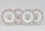 Conjunto com 04 pratos em porcelana inglesa Cop... - Conjunto com 04 pratos em porcelana inglesa Copellands Spode China England " Shanghai" decorado com flores e insetos.<br> Séc. XX<br><br>Lote nã...
