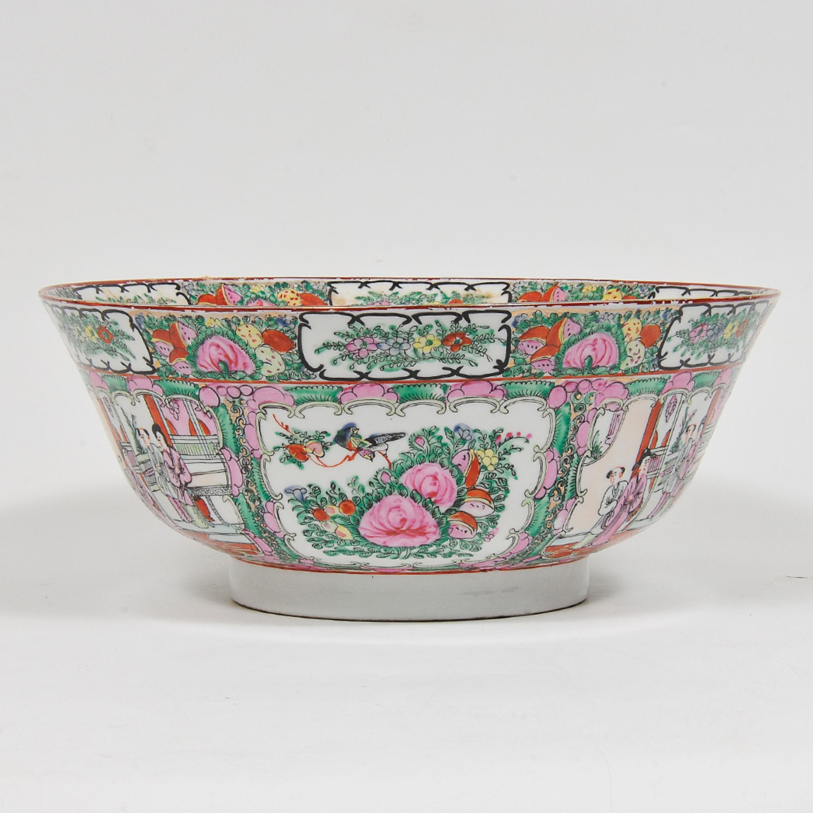 Grande bowl em porcelana oriental ao gosto mandarim decorado com... - foto 1 de 6