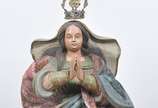 Nossa Senhora da Conceição, Séc. XIX - Imaginária católica em madeira policromada. Acompanha coroa em feligrama de prata. <br><br><br>O lote encontra-se em nosso espaço para apreciação atra