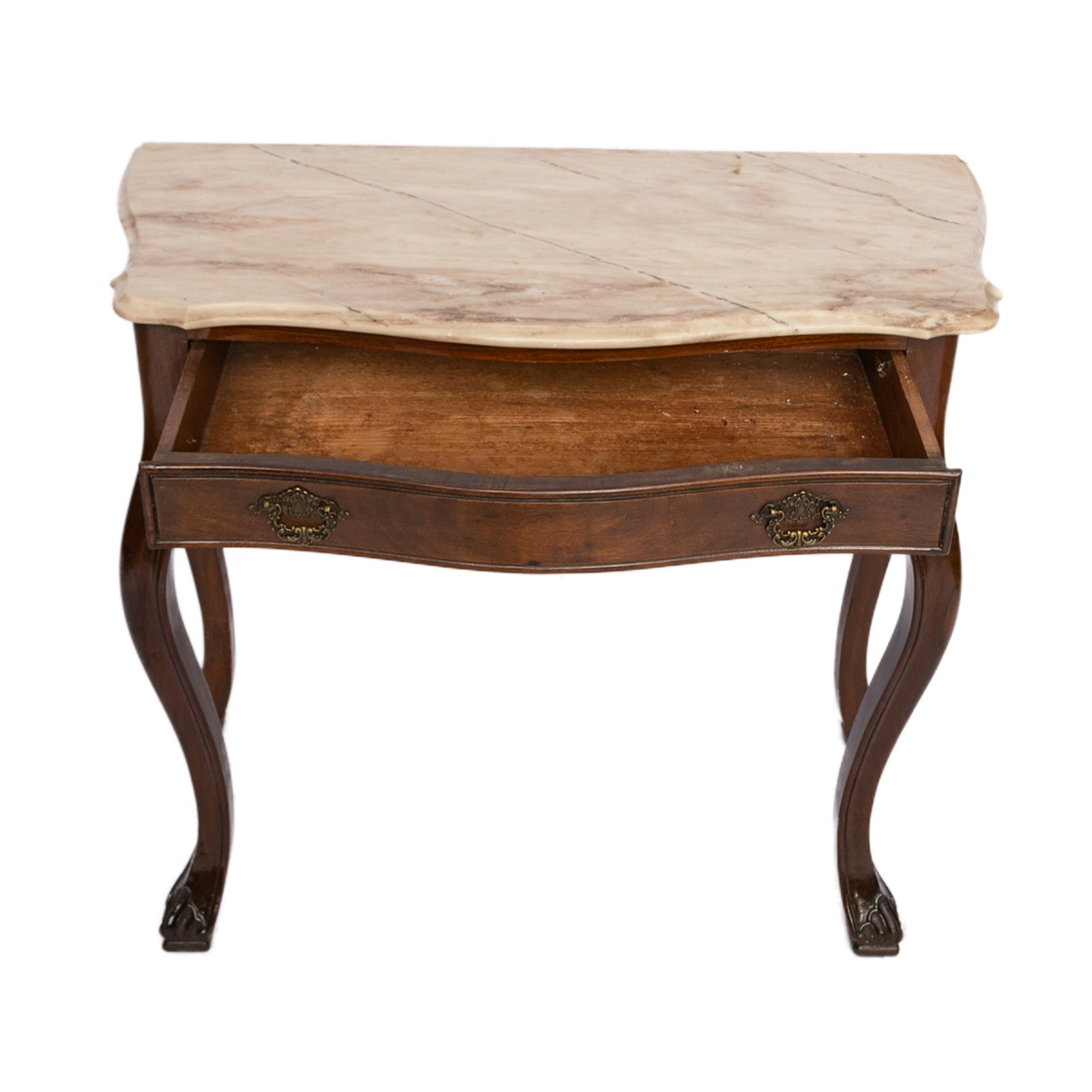 Móvel console em madeira nobre estilo inglês ricamente entalhado, com... - foto 4 de 4
