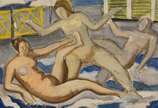 Mario Zanini (1907-1971), Figuras femininas - Óleo s/ tela colado em madeira<br>Ass. inf. direito<br><br><br>O lote encontra-se em nosso espaço para apreciação através de prévio agendamento.<br><b
