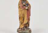 São Pedro, Séc. XIX - XX - Imagem brasileira em madeira dourada e policromada representando São Pedro. <br><br>Lote não exposto cod.L5