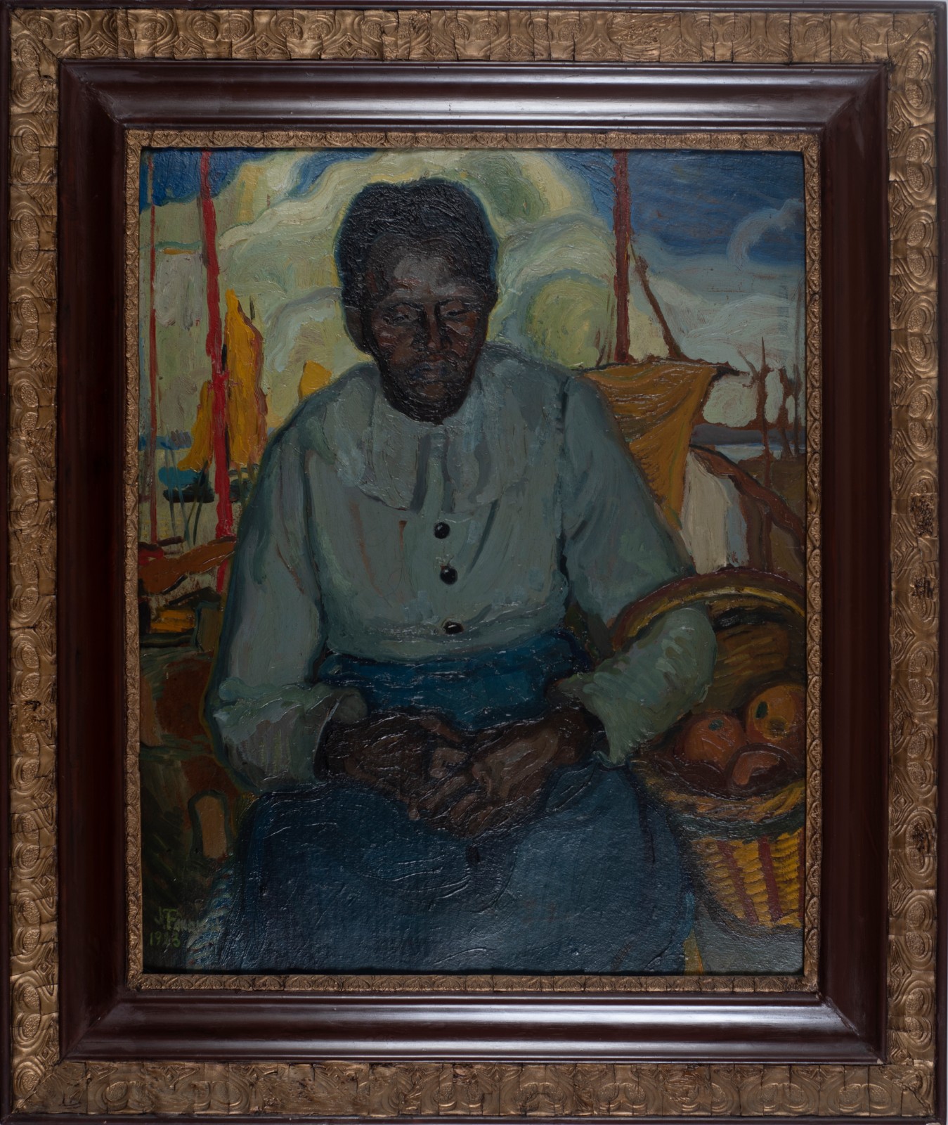 J. Fahrion (1898-1970), Figura, 1923 - foto 2 de 3