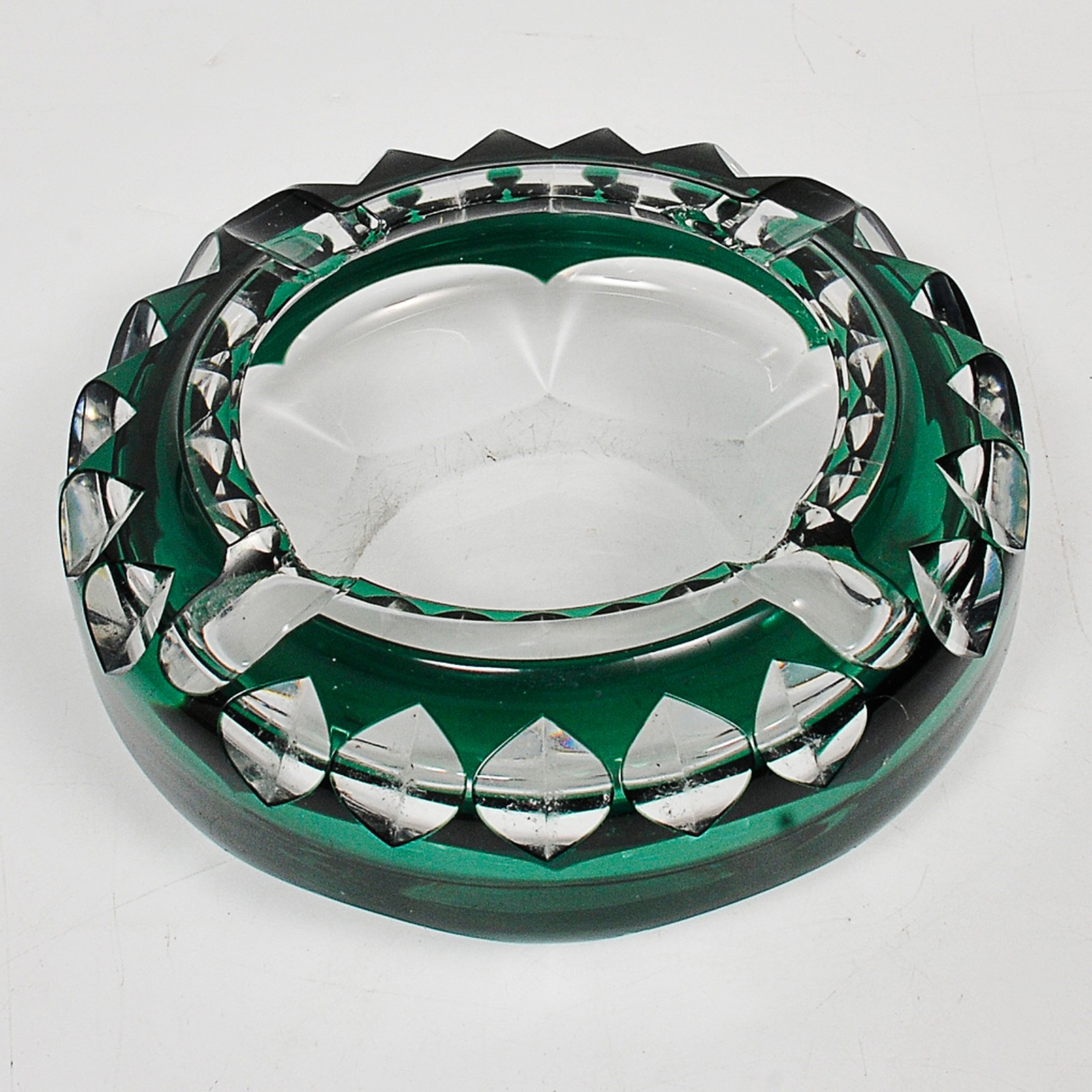 VAL SAINT LAMBERT - Belíssimo cinzeiro de mesa em cristal francês... - foto 2 de 2