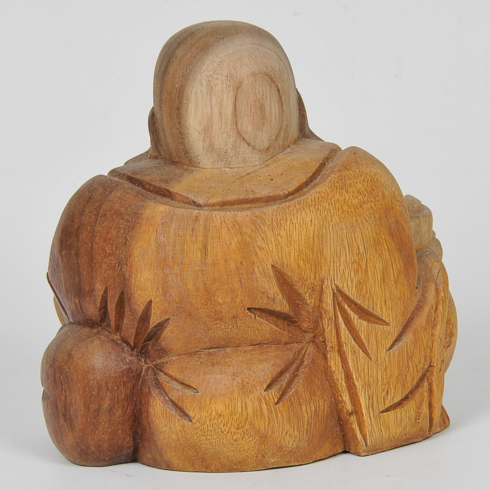 Escultura em madeira nobre ricamente esculpida representando Buda... - foto 2 de 3