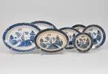 Aparelho de jantar em porcelana japonesa imperi... - Aparelho de jantar em porcelana japonesa imperial manufatura Iron Stone Ware decorada com pagodes e paisagens em rica policromia nas cores branc...