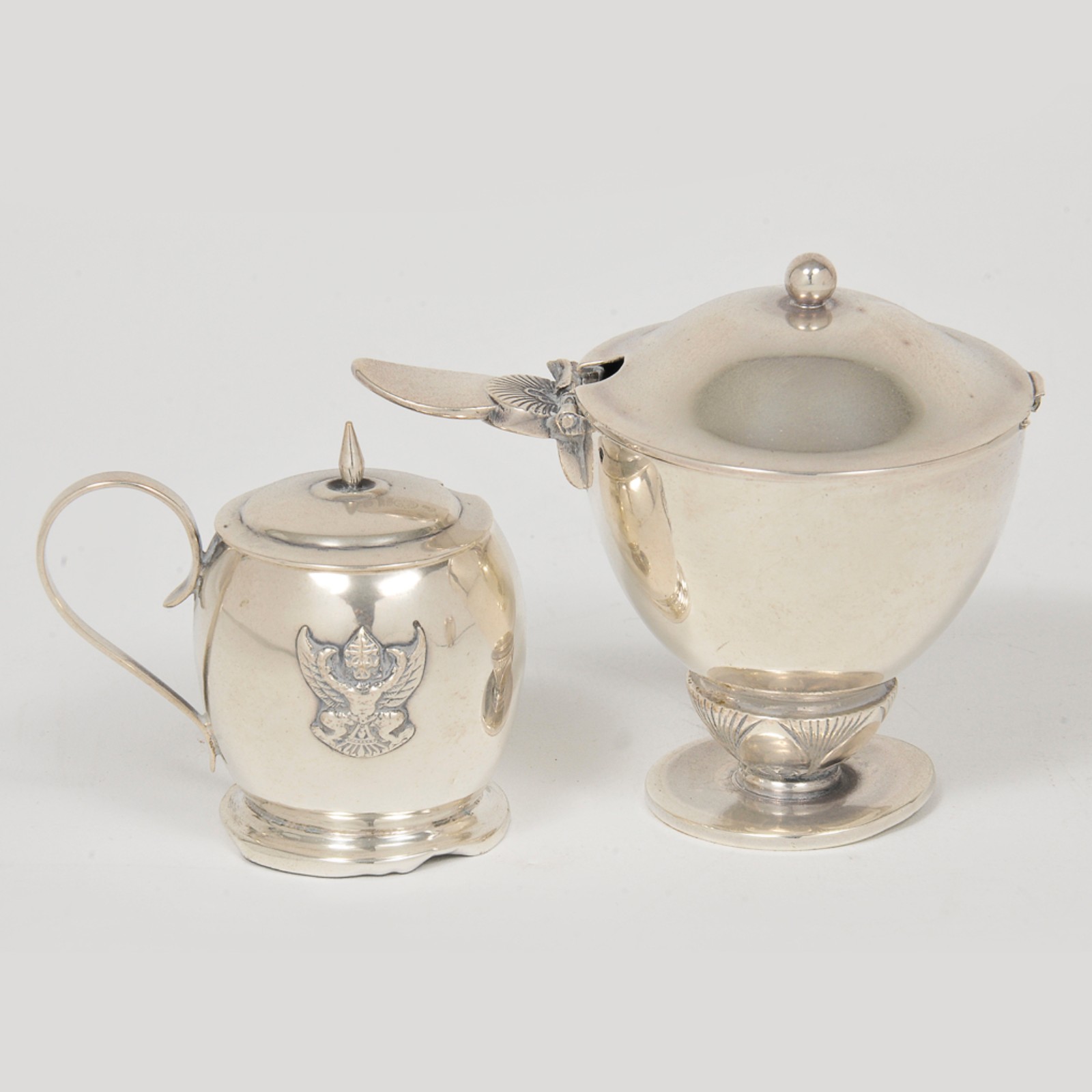 Georg Jensen - Conjunto de peças de mesa em prata dinamarquesa lisa... - foto 7 de 8