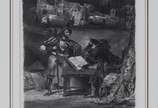 Eugène Delacroix (1798-1863), Fausto e o Diabo,... - Litografia <br>Edição P.A<br>Litografia original da primeira edição do clássico literário alemão "Fausto Um" escrito por Goethe editado em 1828....