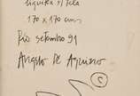 Angelo de Aquino (1945-2007), Um modelo para re... - Liquitex s/ tela <br>Ass. centro inf. e verso <br>Localizado e datado Rio, setembro 91<br><br>