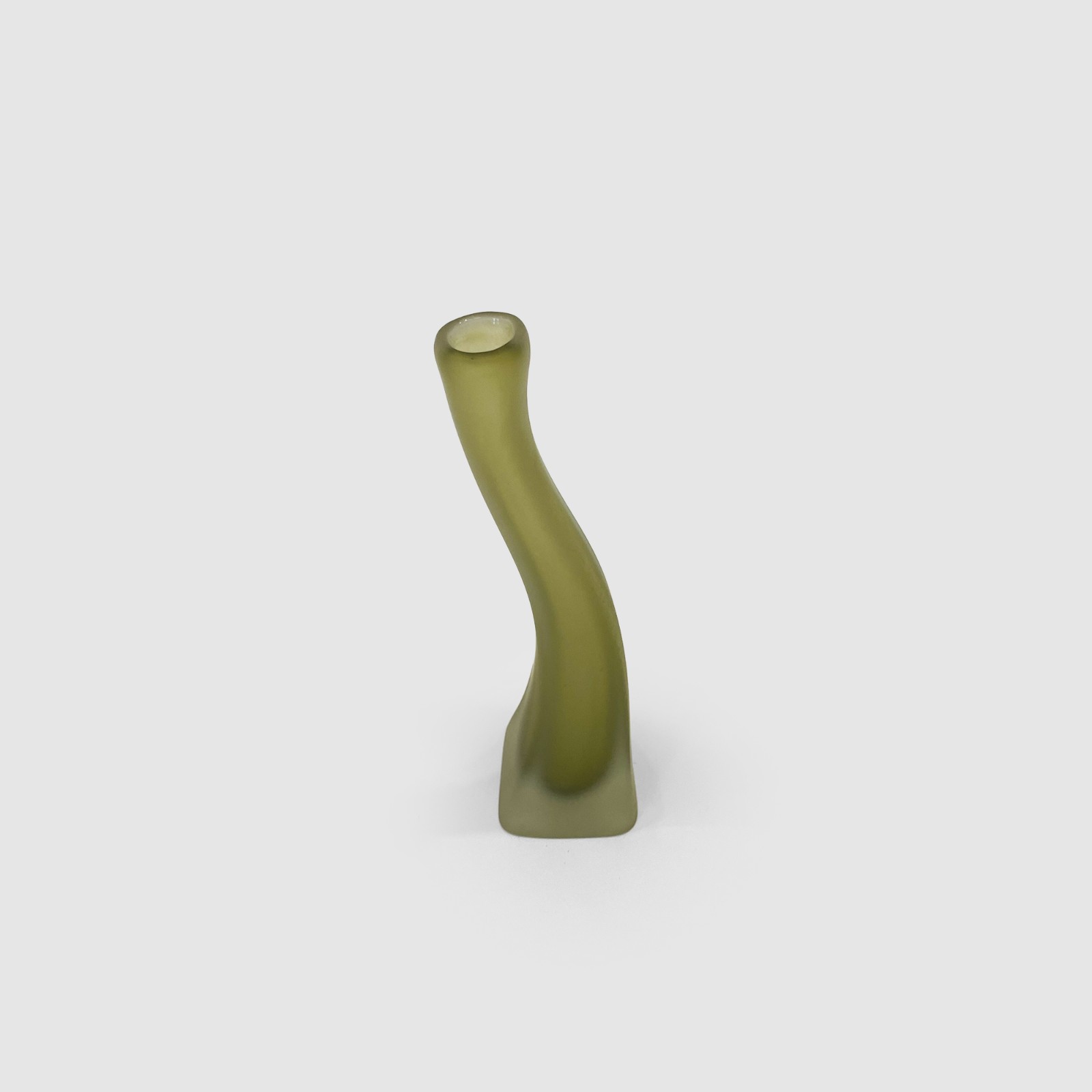 Solifleur em vidro artístico de murano na cor verde com design... - foto 1 de 4