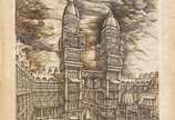 ALFREDO GUIERRA, Plaza Independência, 1993 - Desenho a bico de pena<br>Ass. inf. direito