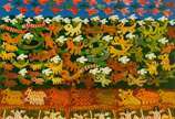 Antônio Poteiro (1925-2010), Sem titulo, 2001 - Óleo s/ tela <br>Ass. Inf. Direito<br>Obra apresenta cachê da Galeria Roberto Alban.<br><br>Antônio Batista de Sousa, mais conhecido como Antônio Pote