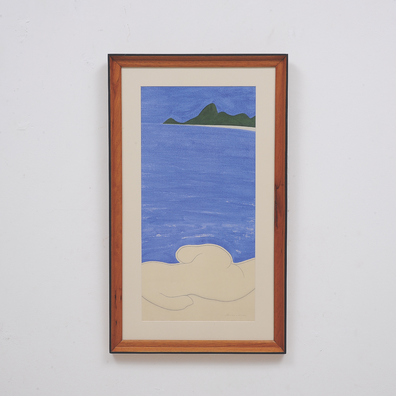 Décio Vieira (1922-1988), NU FEMININO COM PAISAGEM DO RIO - foto 2 de 3