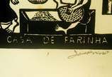 Jeronimo Soares, Casa de Farinha - Xilogravura PB, ass. CID, 1985
