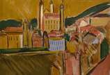 Carlos Bracher (1940), Paisagem com Igreja - Serigrafia<br>Ass. inf. direito<br>Edicao 179 de 195.