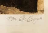 Anna Bella Geiger (1933), Sem título, 1961 - Gravura em metal (água tinta)<br>Ass. inf. direito<br>Edição P.A<br>Essa série participou da Bienal de Gravura de Havana
