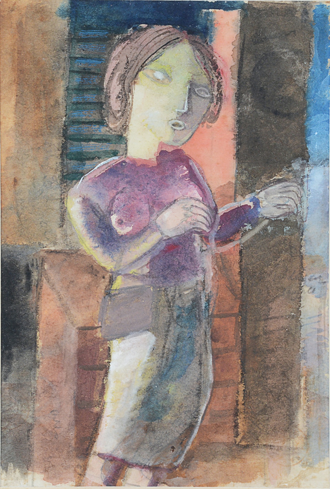 Lasar Segall (1891-1957), Figura com vesteido roxo, 1920 - foto 1 de 6
