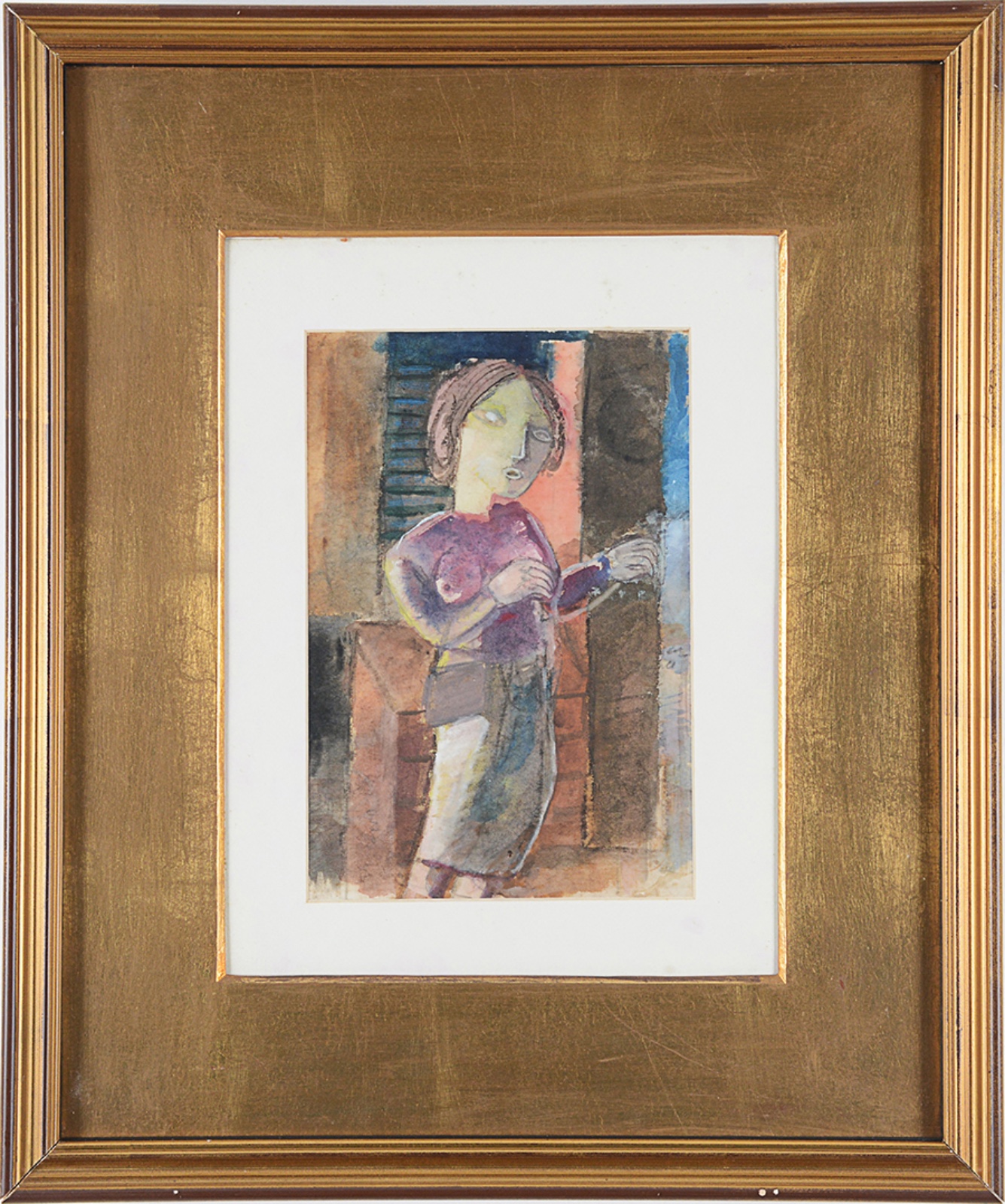 Lasar Segall (1891-1957), Figura com vesteido roxo, 1920 - foto 2 de 6