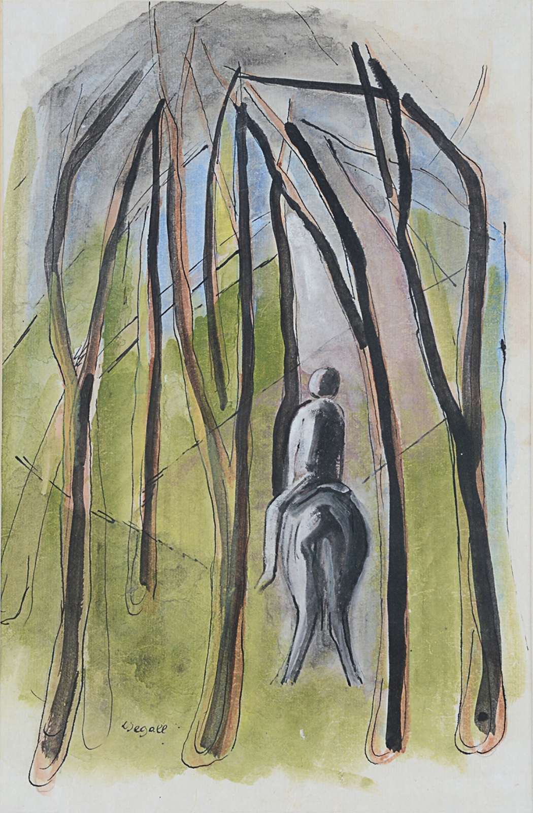 Lasar Segall (1891-1957), Cavaleiro na Floresta (1954/56 ) - foto 1 de 6