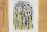 Lasar Segall (1891-1957), Cavaleiro na Floresta... - Aquarela s/ papel<br>Ass. inf. esquerdo<br>Obra com numero de registro 2468<br>Obra apresenta cache da Vernissage Galeria de Arte.<br>