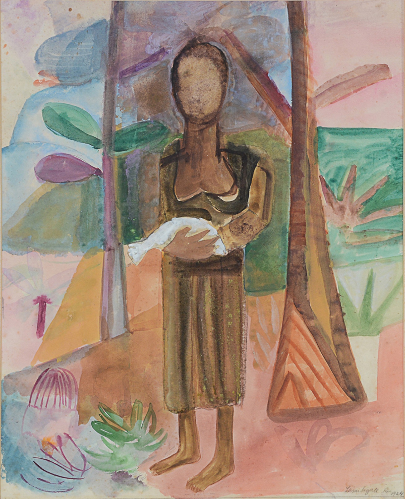 Lasar Segall (1891-1957), Figura Feminina com peixe, 1924 - foto 1 de 5