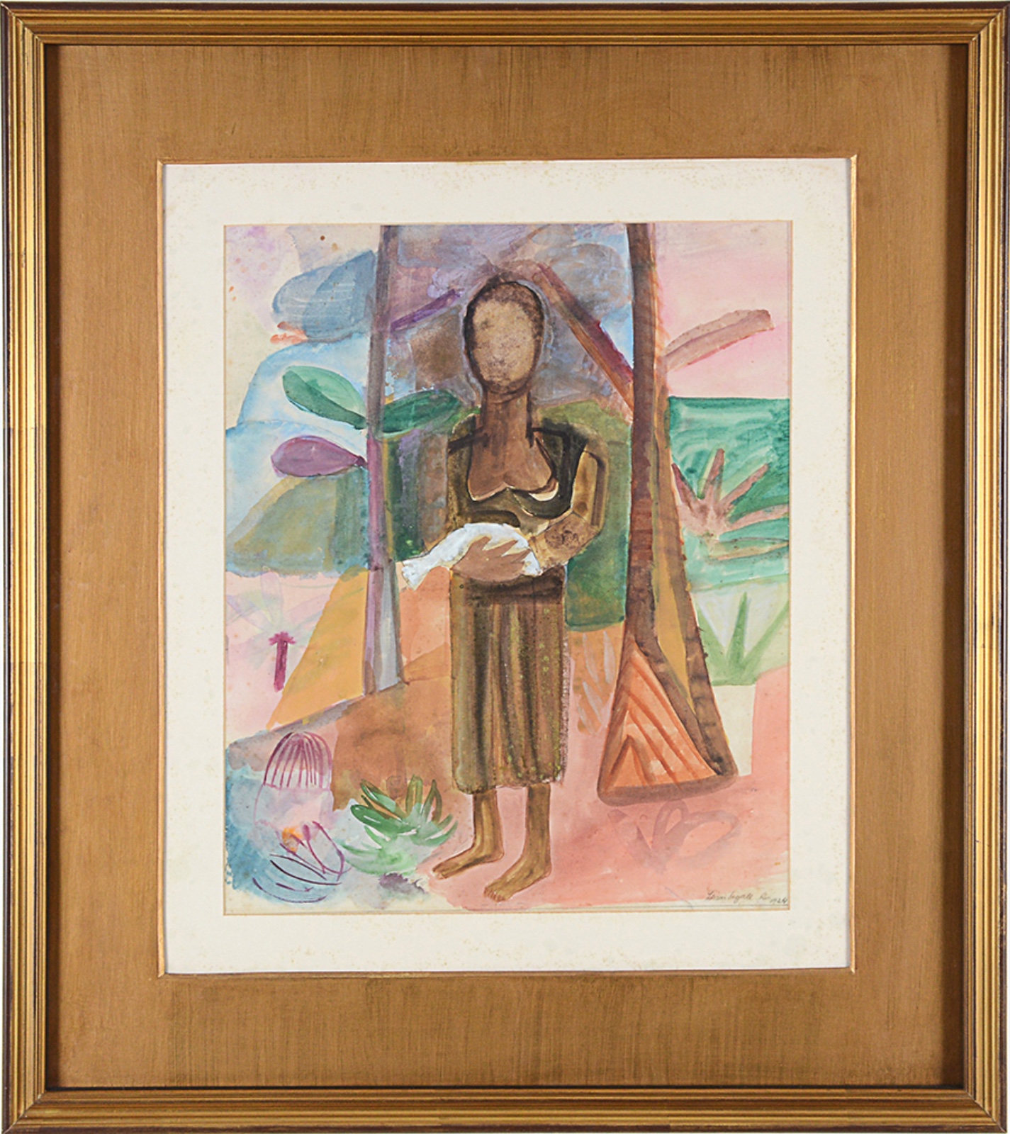 Lasar Segall (1891-1957), Figura Feminina com peixe, 1924 - foto 2 de 5