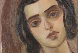 Lasar Segall (1891-1957), Cabeça de Myra com  f... - Óleo s/ tela<br>Ass. inf. esquerdo<br>Obra com número de registro 2451<br>Obra apresenta cachê da Vernissage Galeria de Arte.<br>