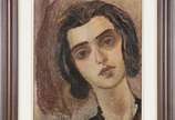 Lasar Segall (1891-1957), Cabeça de Myra com  f... - Óleo s/ tela<br>Ass. inf. esquerdo<br>Obra com número de registro 2451<br>Obra apresenta cachê da Vernissage Galeria de Arte.<br>