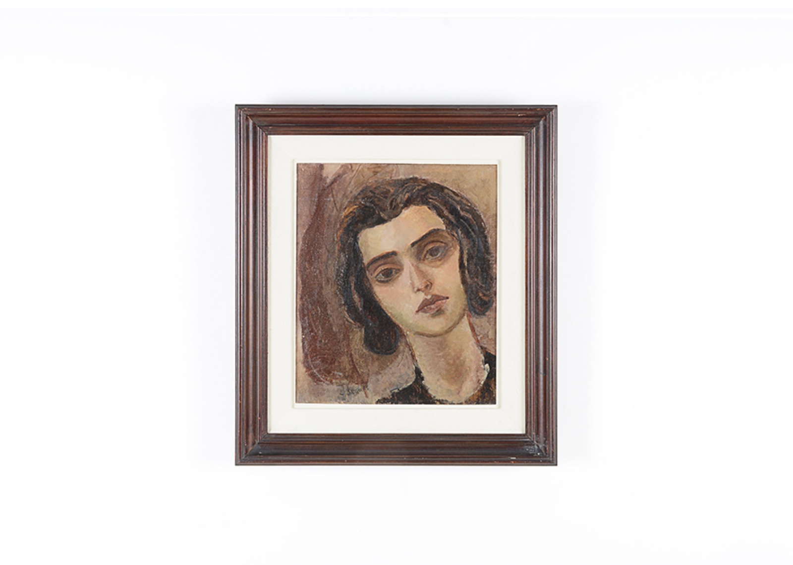 Lasar Segall (1891-1957), Cabeça de Myra com  fundo de folhas, 1950 - foto 3 de 6