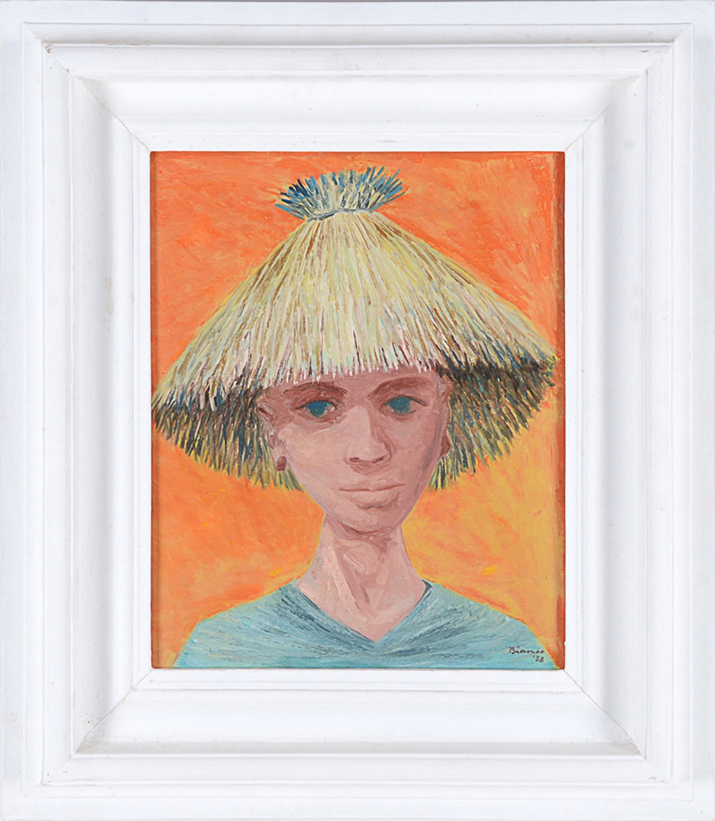Enrico Bianco (1918-2013), Homem com chapeu de palha, 1958 - foto 2 de 6
