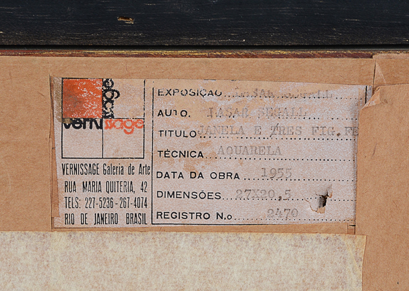 Lasar Segall (1891-1957), Janela e três figuras feminina, 1955 - foto 4 de 5