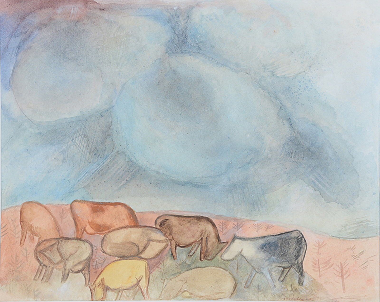 Lasar Segall (1891-1957), Tropas e nuvens, 1933 - foto 1 de 6